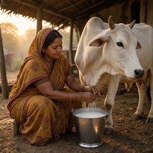 Fresh Desi Milk – bilona ghee making step 1