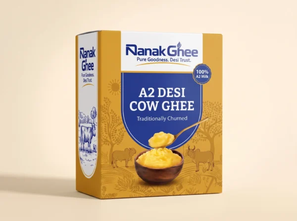 Nanak A2 desi cow ghee bilona pack