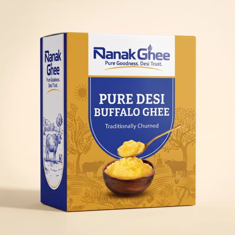 Nanak bilona churned desi buffalo ghee pack